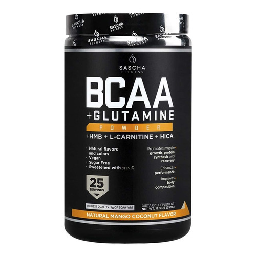 Bcaa 4:1:1 Sascha Fitness Suplemento Los Sabores! Sabor Coco- Mango