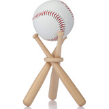 Soporte De Madera Para Pelotas Y Bates De Béisbol