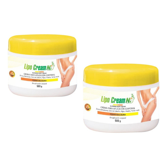 2 Crema Reductora Lipo Cream - Tapa Amarilla