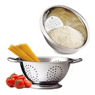 Escorredor De Massa + Lava Arroz Inox Compre Agora