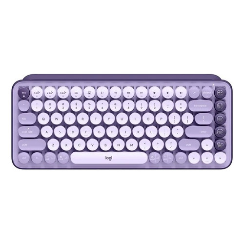 Teclado Mecánico Logitech Pop Keys C/emojis Cosmos Usb - Mac Color del teclado Violeta Idioma Español Latinoamérica