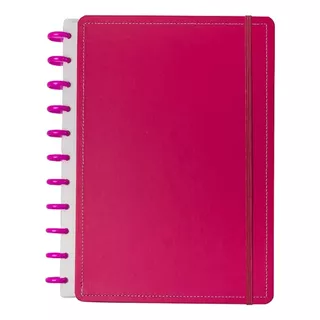 Caderno Inteligente Disco Universitário G 80fls Pink