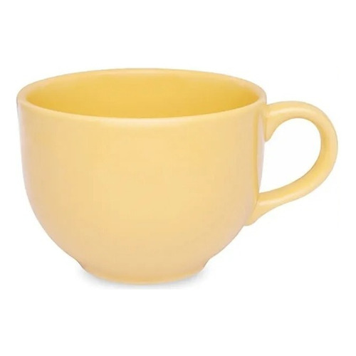 Jarro Biona Tazón Mug Sopa 740cc Jumbo Ceramica Color Amarillo