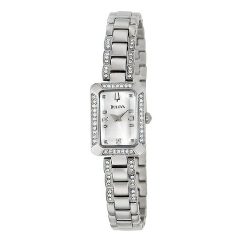 Reloj Bulova Mujer Clasico Cristales 96x118 Color de la malla Plateado Color del bisel Plateado Color del fondo Blanco
