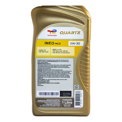 Total Energies Quartz Ineo Mc3 Sintético 5w-30 1 L