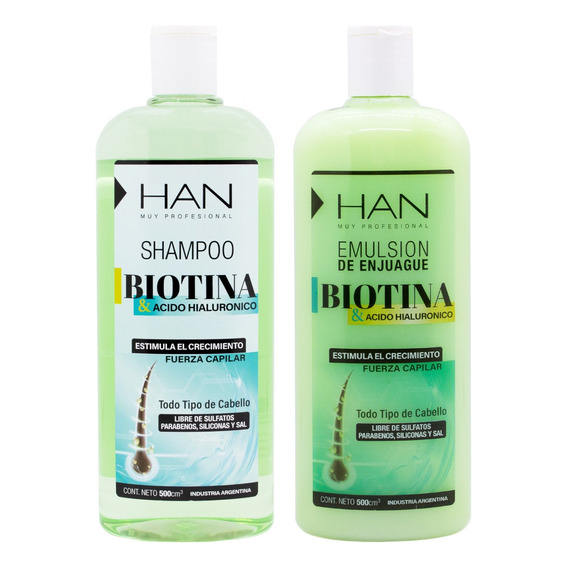 Han Biotina Kit Shampoo + Enjuague Anticaída Crecimiento