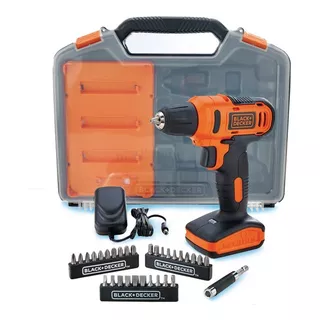 Kit Parafusadeira E Furadeira 12v Com 31 Acessórios E Maleta Black+decker Ld12sc Laranja 110v/220v