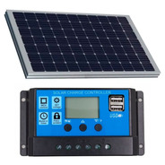 Kit Painel Placa Solar Fotovoltaica 10w + Controlador Carga