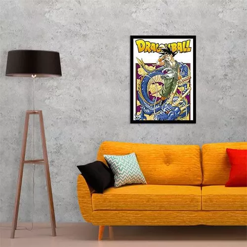 Quadro Decorativo Com Moldura 34x24cm - Dragon Ball Z - Goku