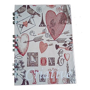 Caderno A5 Love Paris Rosa