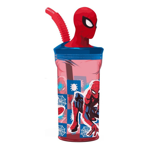 Vaso Sorbete Infantil 360ml Con Figura 3d Escolar Color Spider Man