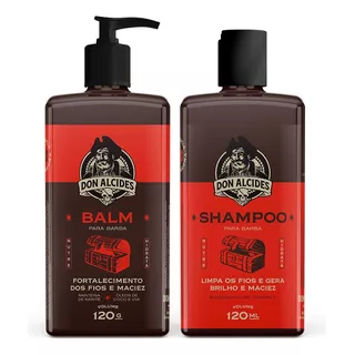 Don Alcides Kit Shampoo + Balm Para Barba Barba Negra