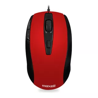 Mouse Usb Óptico Maxell 1600dpi Mowr-105 5 Botones Rojo