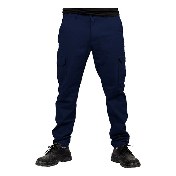 Pantalón Cargo Unisex Trabajo Elastizado Spandex