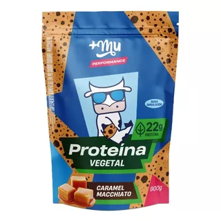 Refil Proteína Vegetal 900g +mu Muke Sabor Caramelo Machiatto