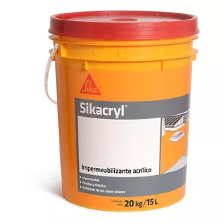 Sikacryl Membrana Líquida 20 Kg Techos Imperm. Color Blanco