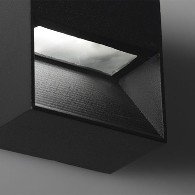 Aplqiue Exterior Aluminio Isch Led 3w Negro Moderno Lk