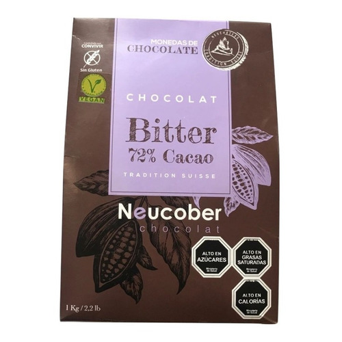 Chocolate Bitter 72% Cacao Neucober 1 Kg
