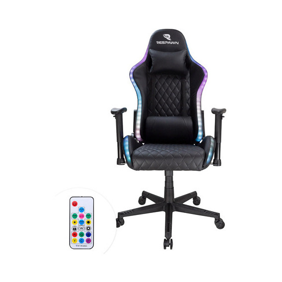 Silla Gamer Respawn 800 Pro Rgb Negra Ergonómica Reclinable Color Negro