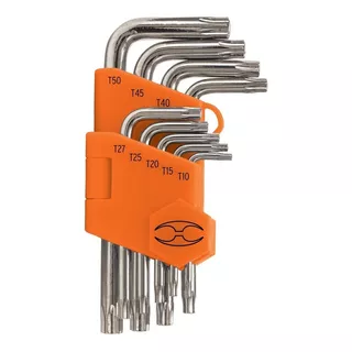 Juego 9 Llaves Torx C/organizador Abatible, Truper 15554