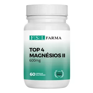 Top 4 Magnésios Ii - 600mg 60 Cáps.