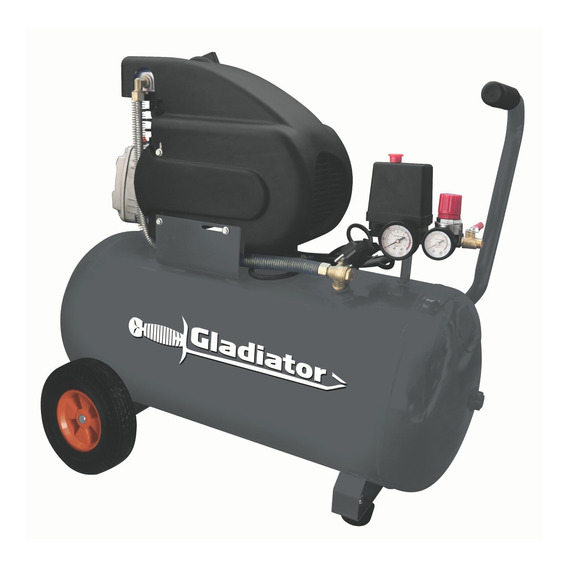 Compresor de aire eléctrico portátil Gladiator Pro CE 650/25 50L 2hp 220V gris