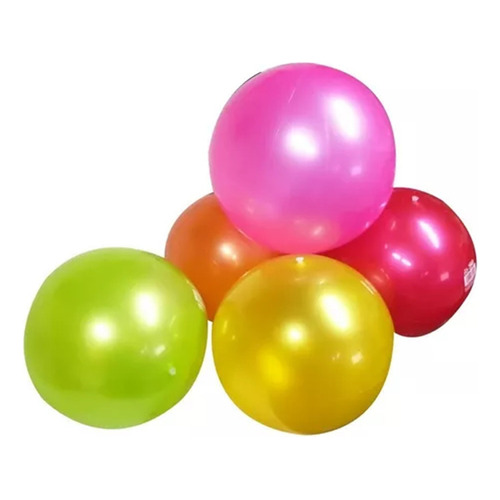 10 Pelotas Lisas De Plástico Para Jugar Fiestas Niños Niñas