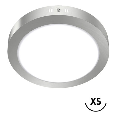 Plafon Led 24w Platil Redondo Blanco Frio X5 Platil