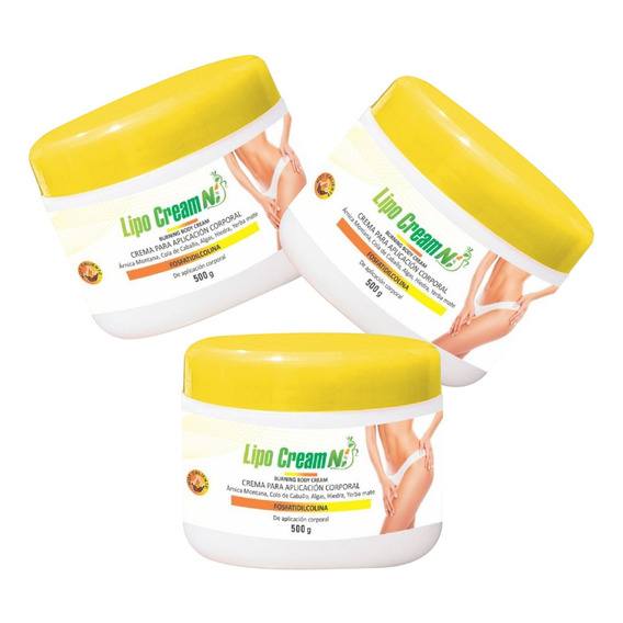 3 Crema Reductora Lipo Cream - Tapa Amarilla