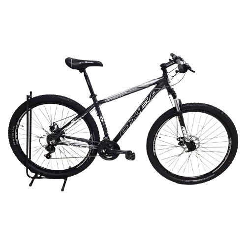 Mountain bike Oxea Riddich R29 M 21v frenos de disco mecánico cambios Shimano color negro/plata  