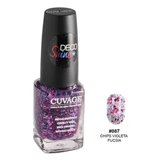 Esmaltes De Uñas Tradicional Sin Tacc Cuvage Pro Keratine C Color #087 Chips Violeta Fucsia