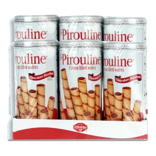 Galletas barquillos Pirouline - Rellenas de chocolate 6 unidades