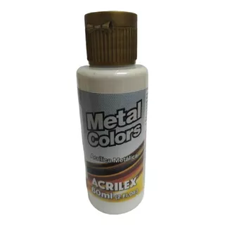 Tinta Acrilica Metal Colors 60 Ml Acrilex - Diversas Cores Cor Branco-metalico