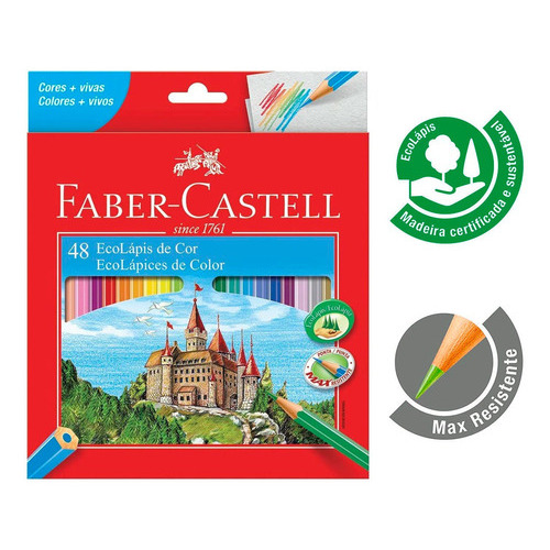 Lápiz de color hexagonal Ecollis de 48 colores de Faber Castell