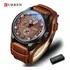 Reloj Curren Grande Hombre Elegante Eco Cuero Calendario Color de la correa Café