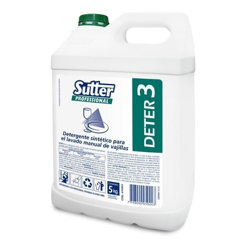 Deter 3, Sutter. Lavavajillas Concentrado Senasa X 5l