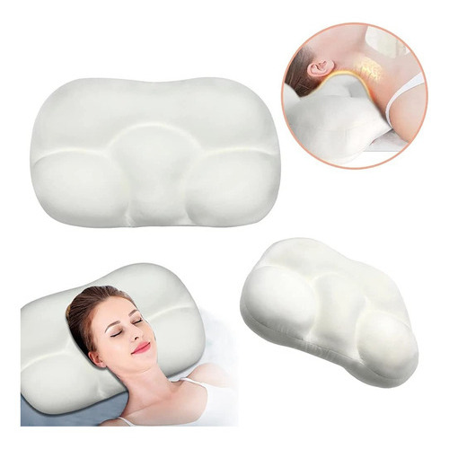 Almohada De Espuma Ergonómico 3d Para Dormir Egg Sleepers Color Blanco