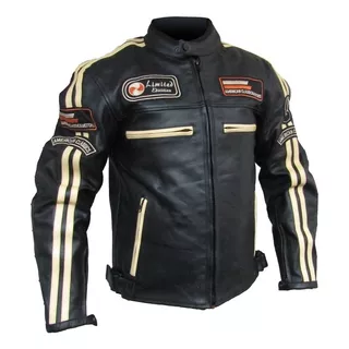 Campera Torque Cuero Moto Protecciones