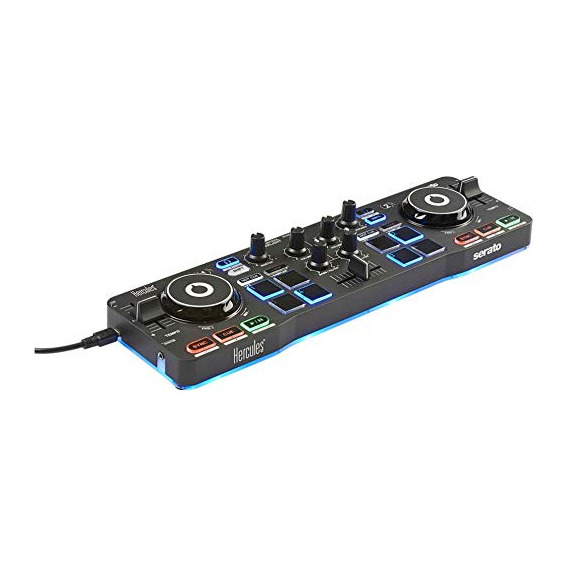 Controlador Dj De Bolsillo Usb Con Luces Tarjeta Sonido