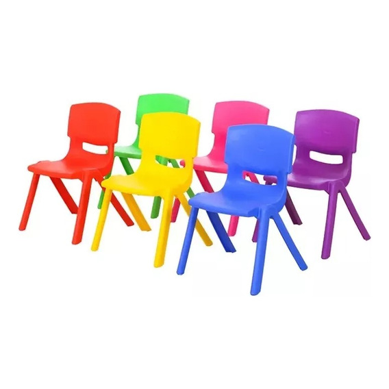 Silla De Plastico Infantil Varios Colores Niños Metinca