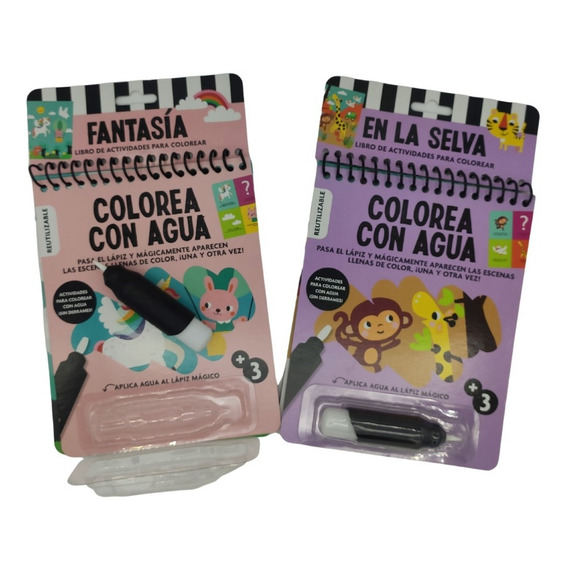 Set De 2 Libros Colorea Con Agua Dream Art