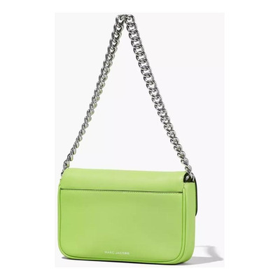 Bolsa Top Handle Marc Jacobs H956l01pf22 Green Glow Acabado De Los Herrajes Níquel Color Verde Limón Correa De Hombro Blanco/plateado Diseño De La Tela Liso