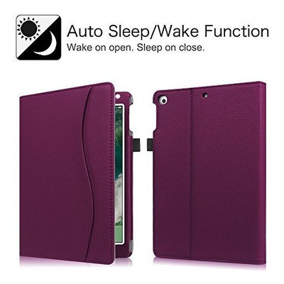 Funda Compatible Con iPad 6/5/air 2/air, Púrpura.