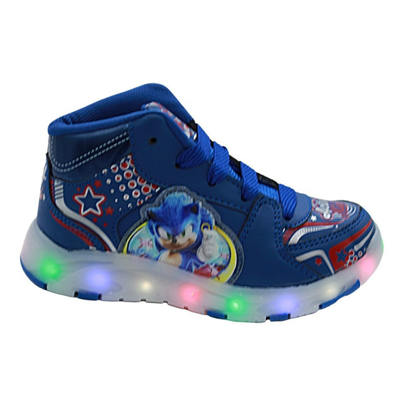 Tenis Para Niños Sonic Luces Led Bota Botin The Hedgehog 