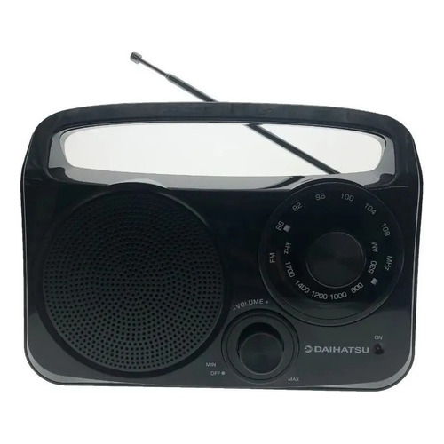 Radio Portatil Am - Fm Daihatsu D-rp400 Dual - 220v - Pilas Color Negro