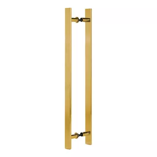 Puxador Duplo Alumínio 60cm Porta Pivotante  Dourado