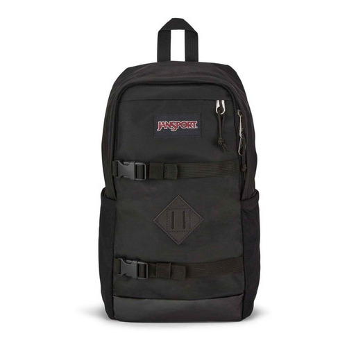 Mochila Jansport Skate Casual Campamento Off Campus Sling Color Negro Diseño De La Tela Liso