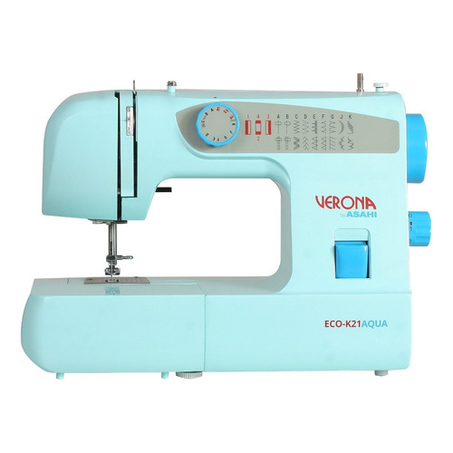 Máquina de coser recta Verona by ASAHI ECO-K21 portable celeste 220V