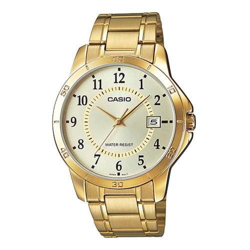 Reloj pulsera Casio MTP-V004 con correa de acero inoxidable color dorado
