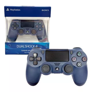 Controle Ps4 Dualshock 4 Azul Midnight Original N. Fiscal